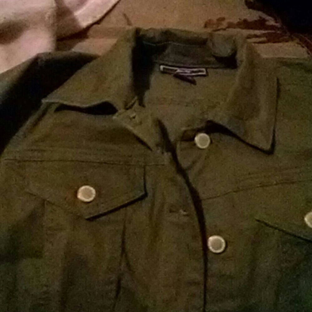 Amry green jean jacket