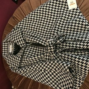 Calvin Klein Houndstooth Check Cape