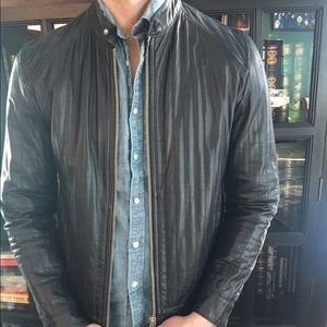 Men's Dolce and Gabbana leather motorcycle jacket