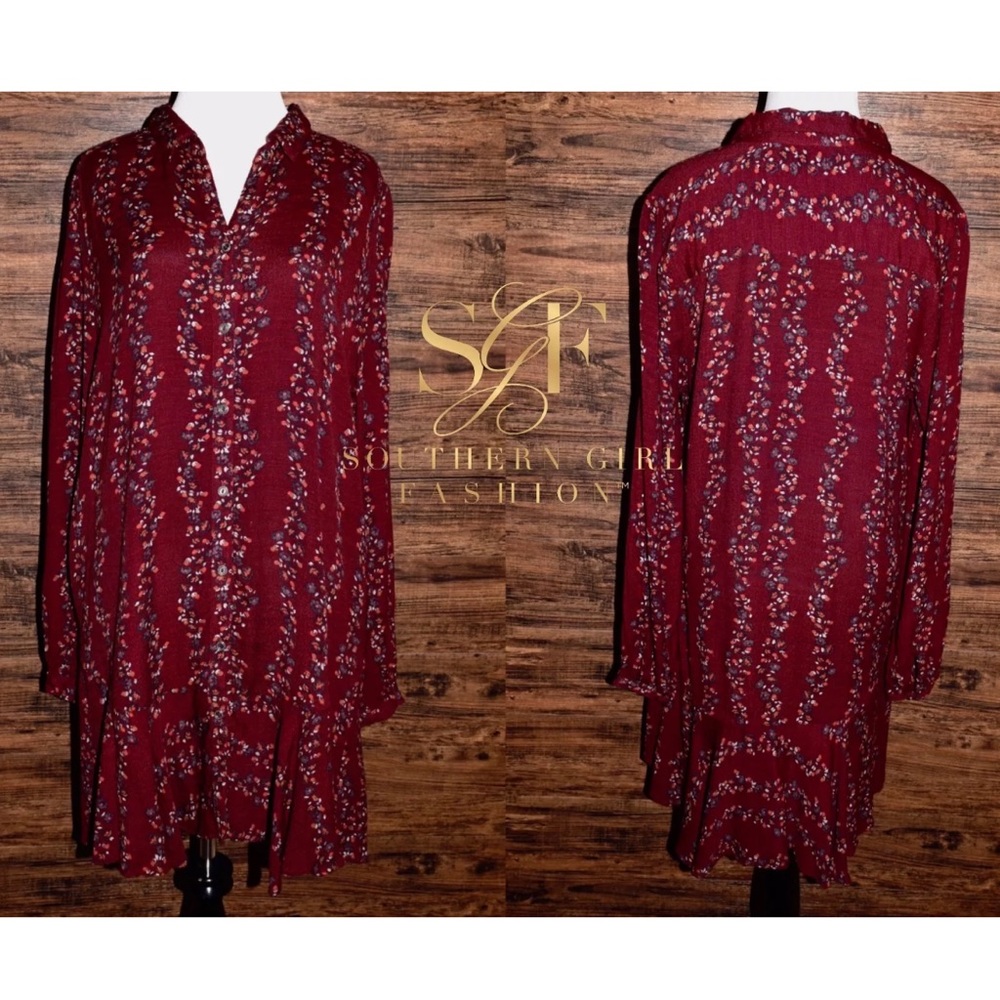 FREE PEOPLE Woven Mini Dress Intricate Swing Tunic - Picture 1 of 1