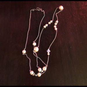 Silver and Pearl Necklace