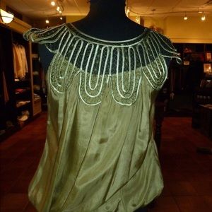 Spring Green Silk Blouse