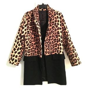Zara leopard and black coat