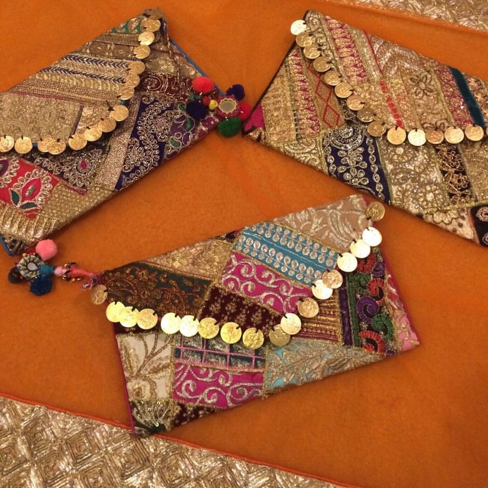 Boho envelope clutches. Can be used as slings also