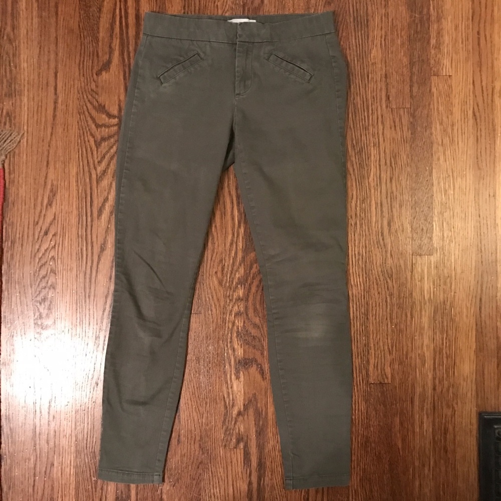 GAP Ultra Skinny Olive Green Crop Pants Sz 0