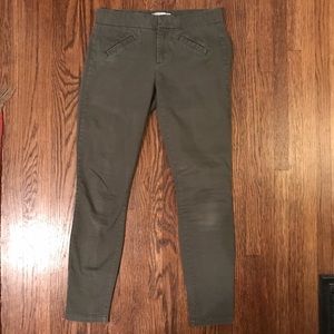 GAP Ultra Skinny Olive Green Crop Pants Sz 0