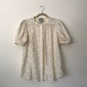 Anthropologie Eyelet Blouse