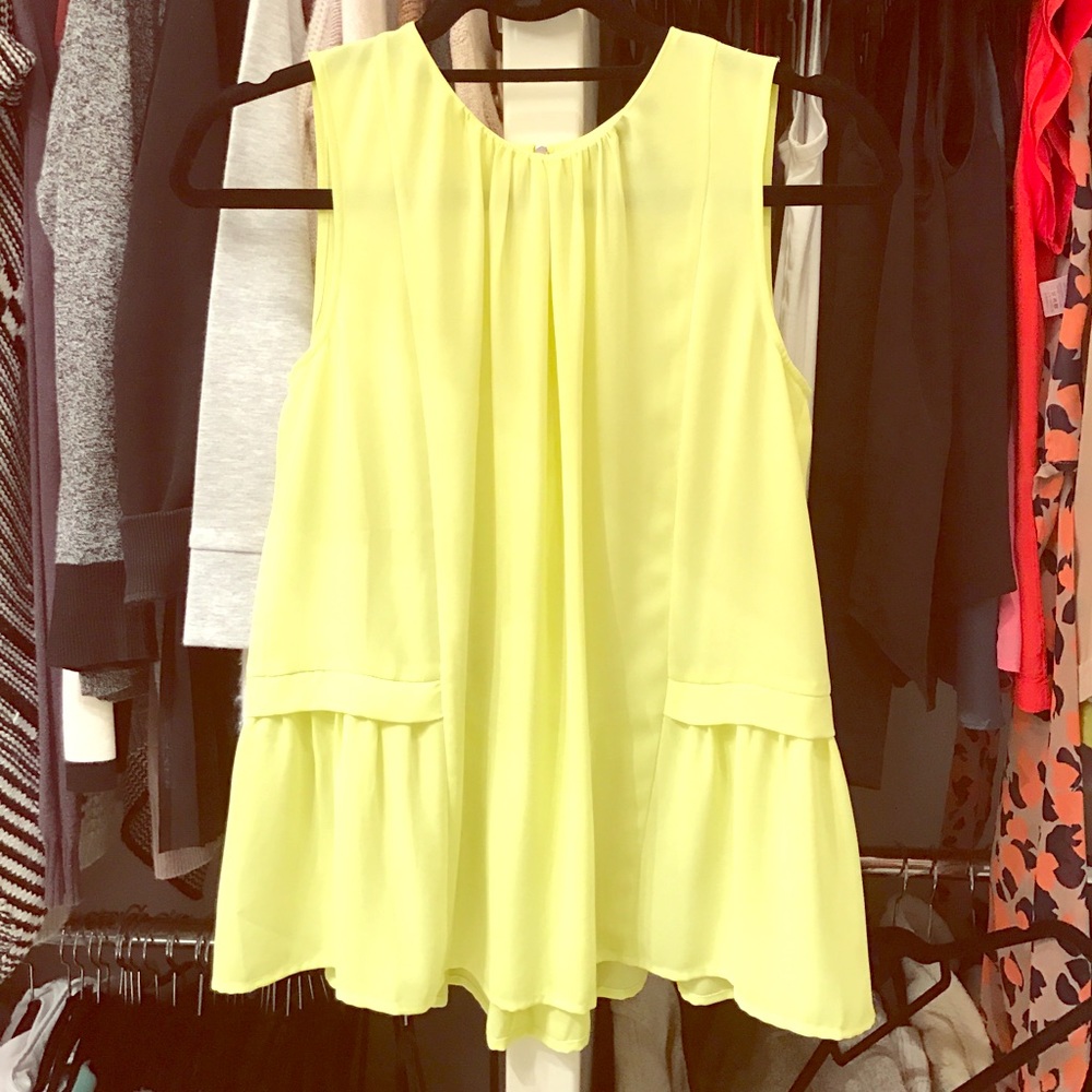 J crew citron tank blouse