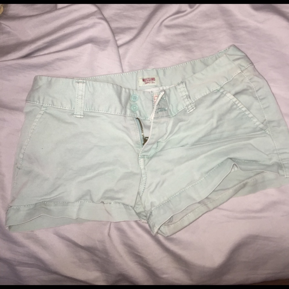Light blue khaki shorts