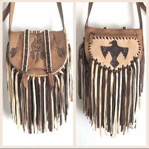 Leather Boho Fringe Purse