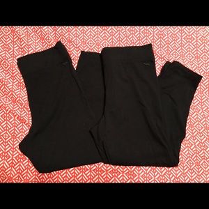 Two black Victoria's Secret crop leggings