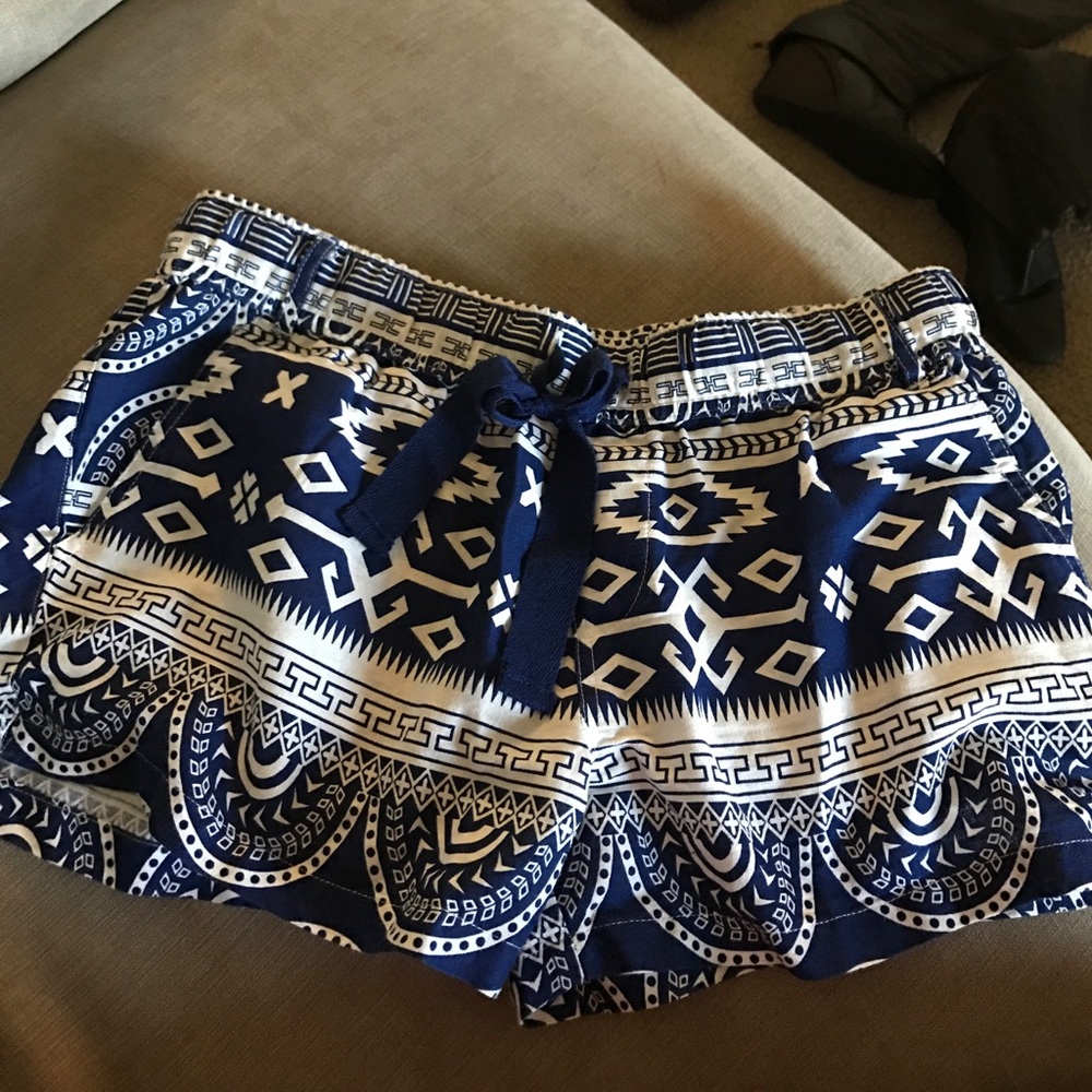 AZTEC print cotton shorts