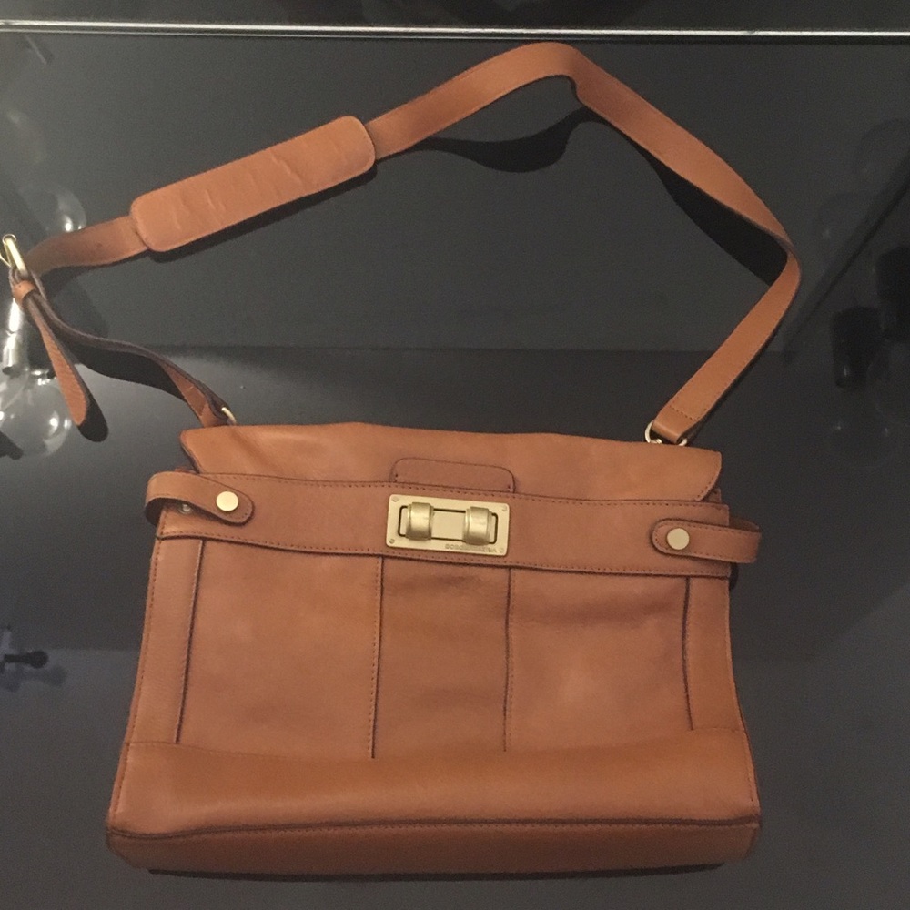 BCBG Maxazria Cognac Satchel (FREE PURSE HANGER)