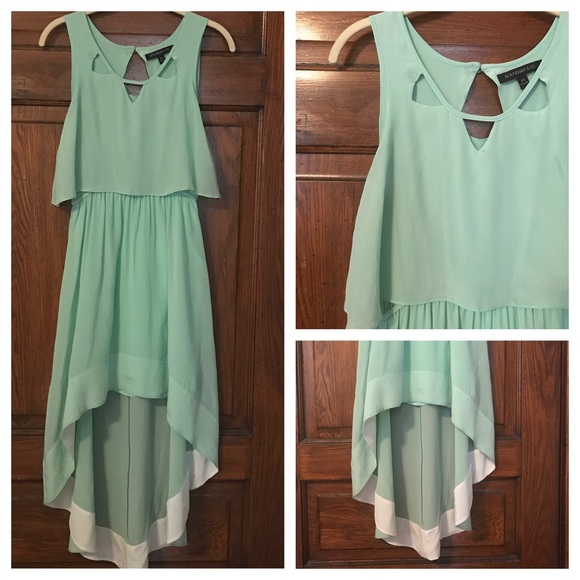 Wendy High Low Mint Silk Dress (Cusp) - Picture 2 of 4