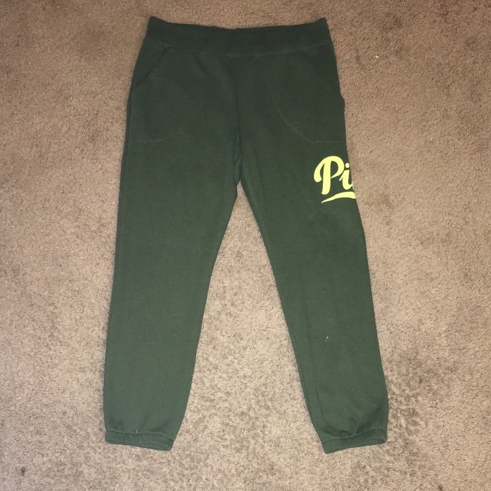 Army green Victorias Secret PINK sweatpants!