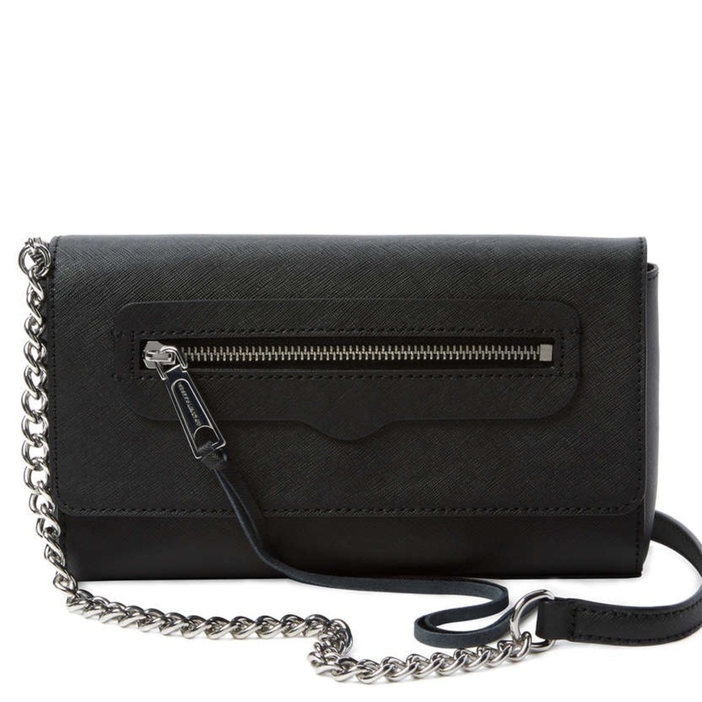 Rebecca Minkoff Black and Silver Crossbody Bag