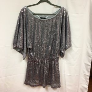SIlver Sequin Top size S