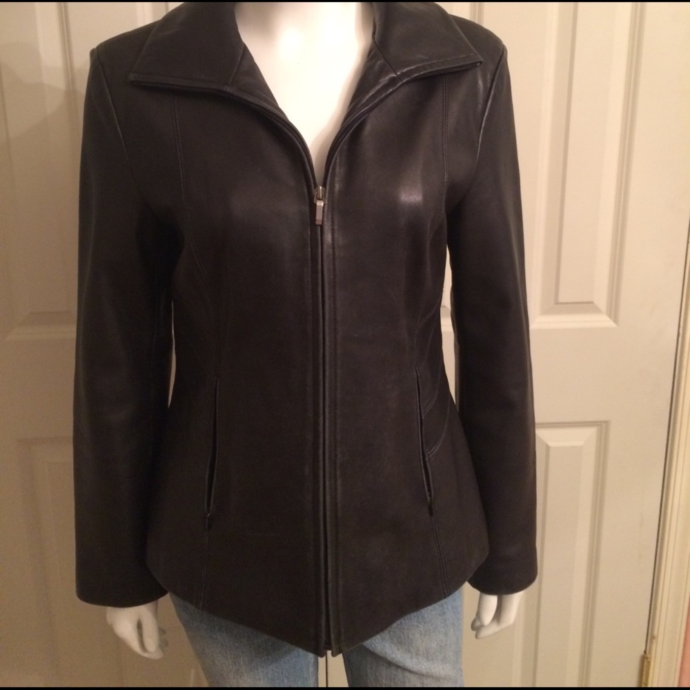 Nine West Medium Genuine Leather Jacket