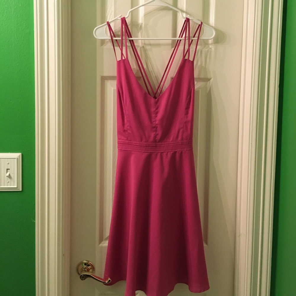 Strapped magenta dress NWT