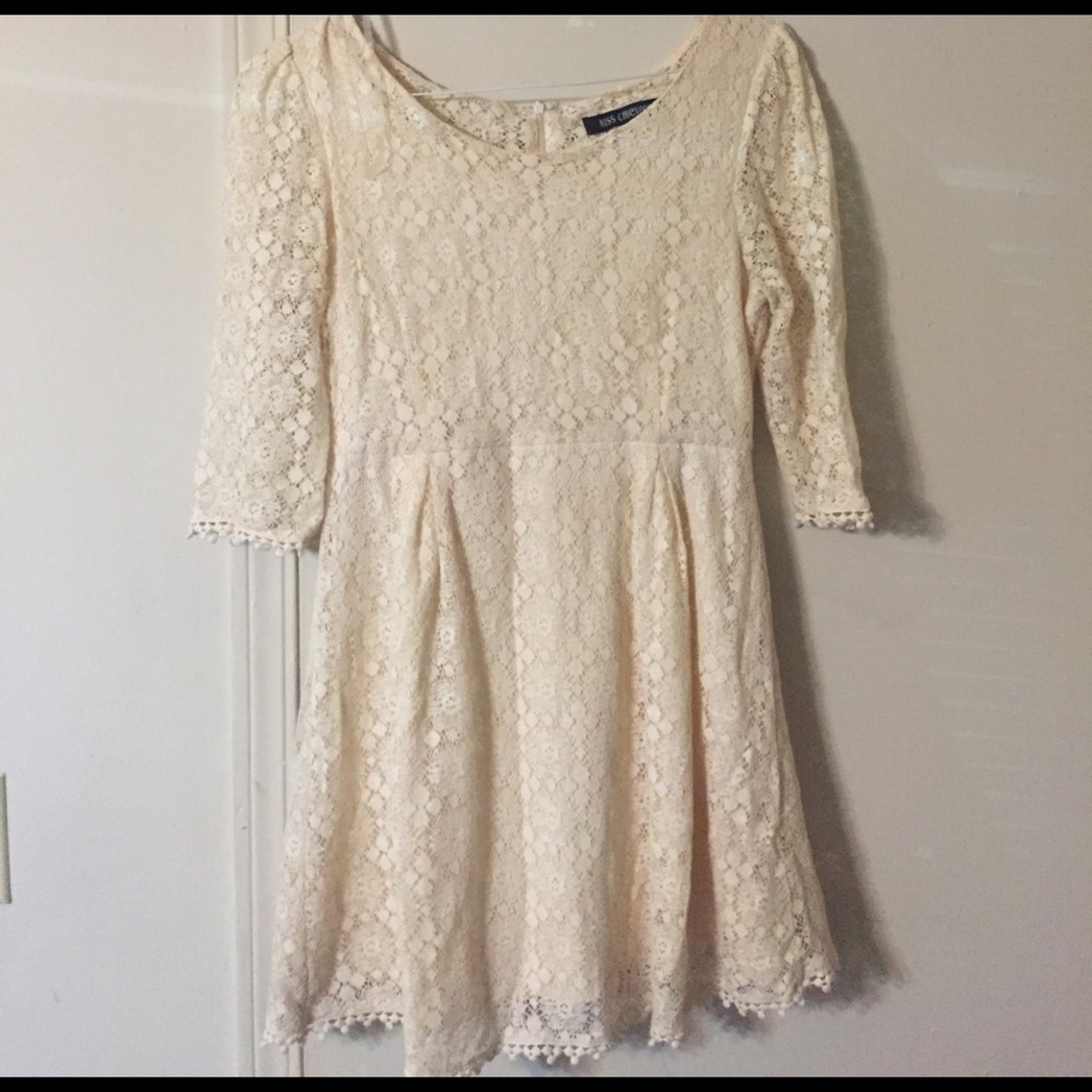 Lace cream sundress.
