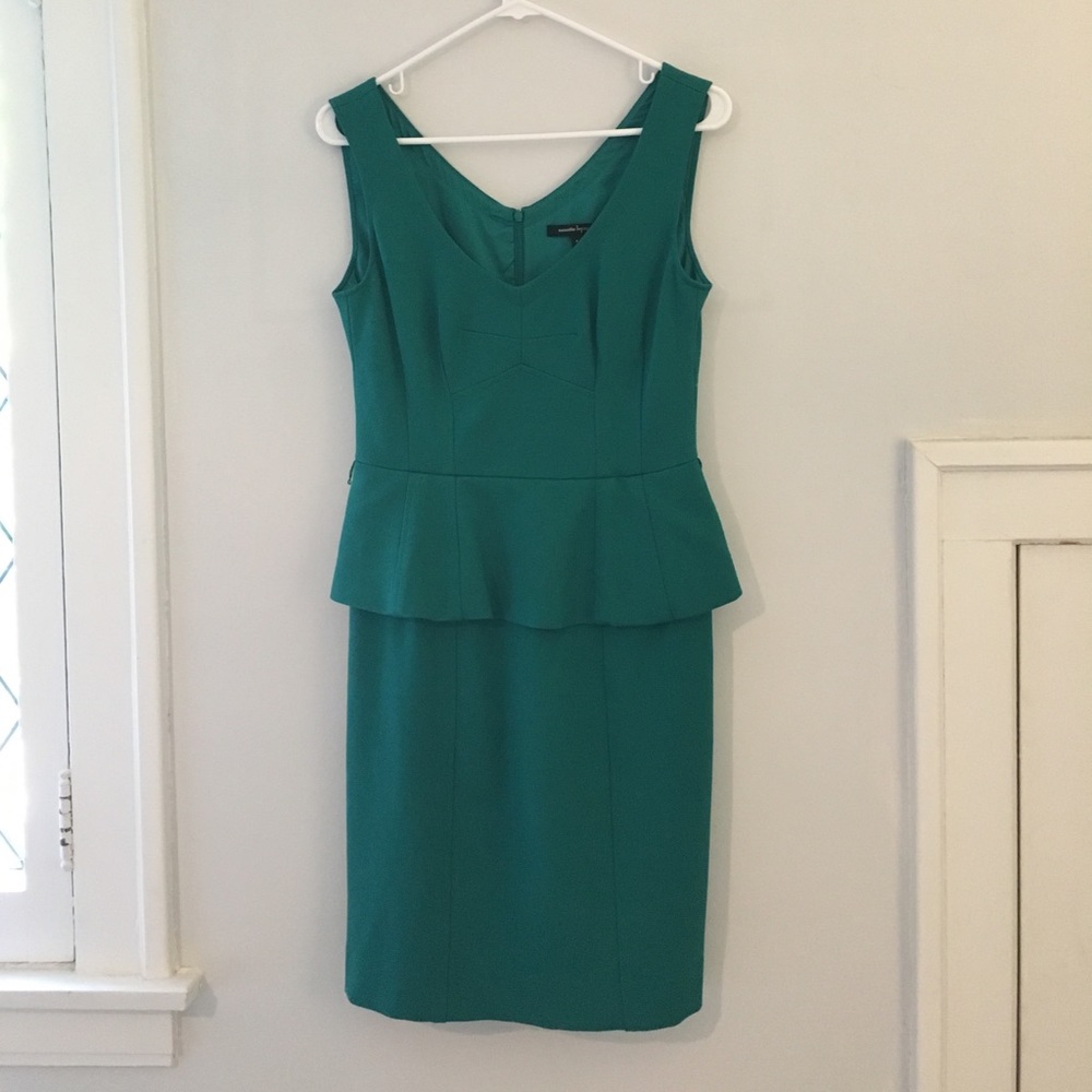 saleNanette Lepore green peplum dress