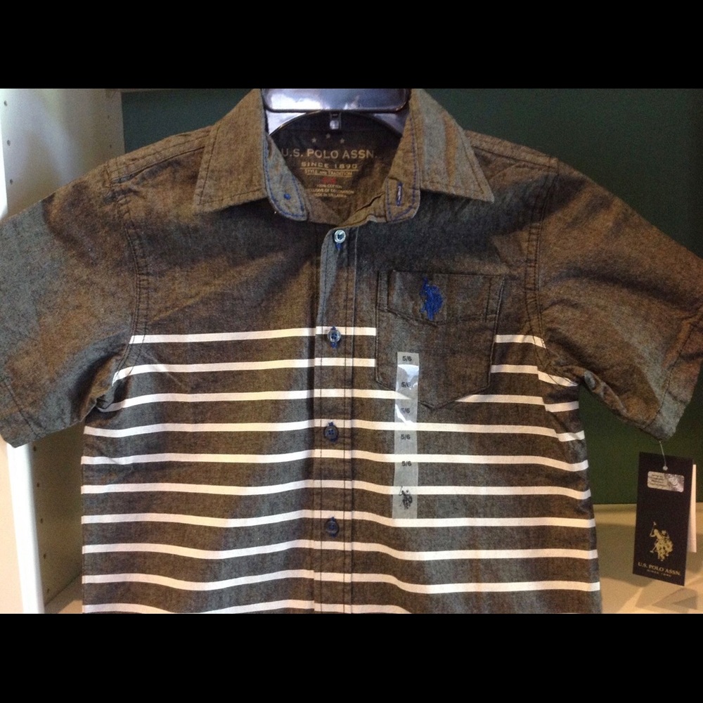 U.S. Polo Assn. Boys 4 or 5/6 Button Shirt