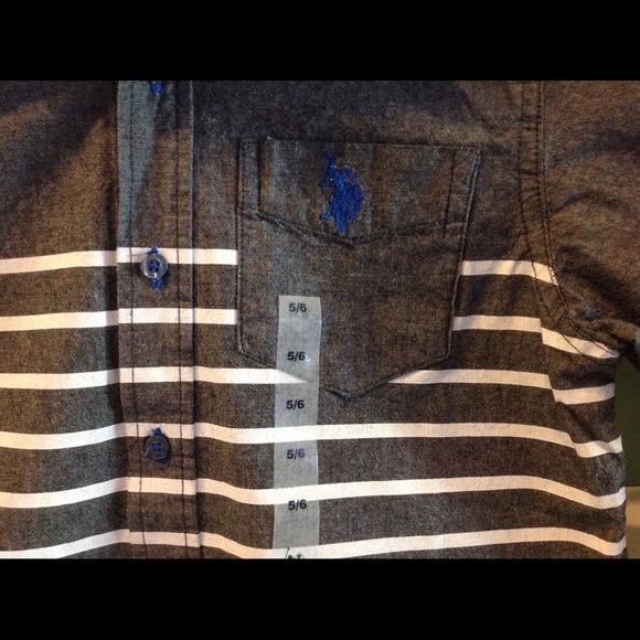 U.S. Polo Assn. Boys 4 or 5/6 Button Shirt - Picture 3 of 6