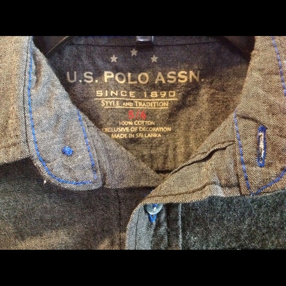 U.S. Polo Assn. Boys 4 or 5/6 Button Shirt - Picture 4 of 6