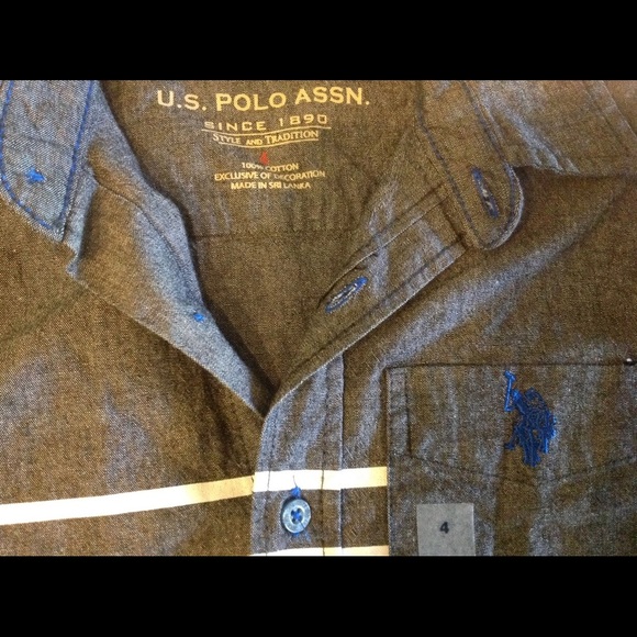 U.S. Polo Assn. Boys 4 or 5/6 Button Shirt - Picture 6 of 6