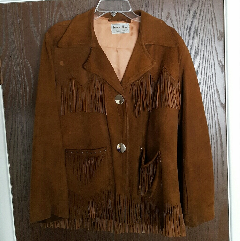 Suede Leather fringe coat