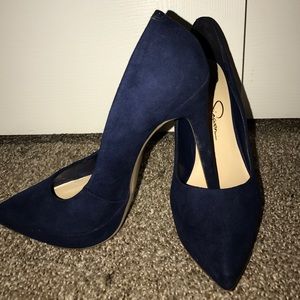 Navy suede Jessica Simpson pumps