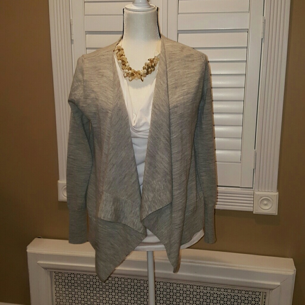 Gap Gray Wool Polyester Open Cardigan Medium - image 1
