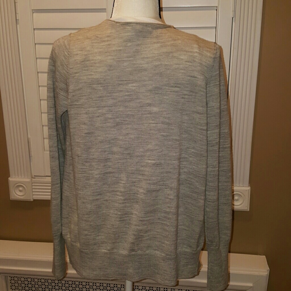 Gap Gray Wool Polyester Open Cardigan Medium - image 2