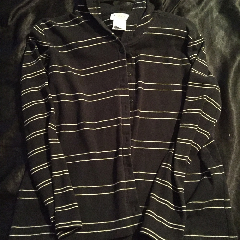 Black and white stripped hoodie