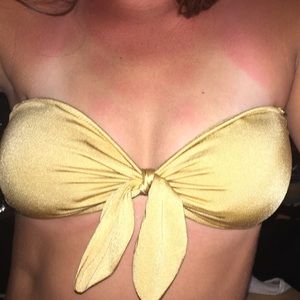 Gold Victoria's Secret swim top