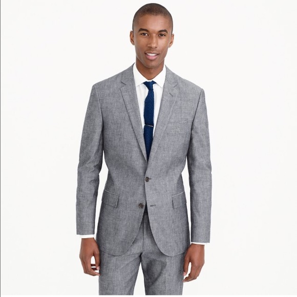 chambray suit jacket