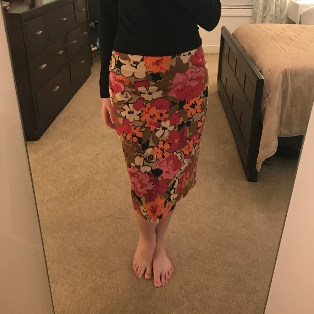 Multicolored Floral Skirt