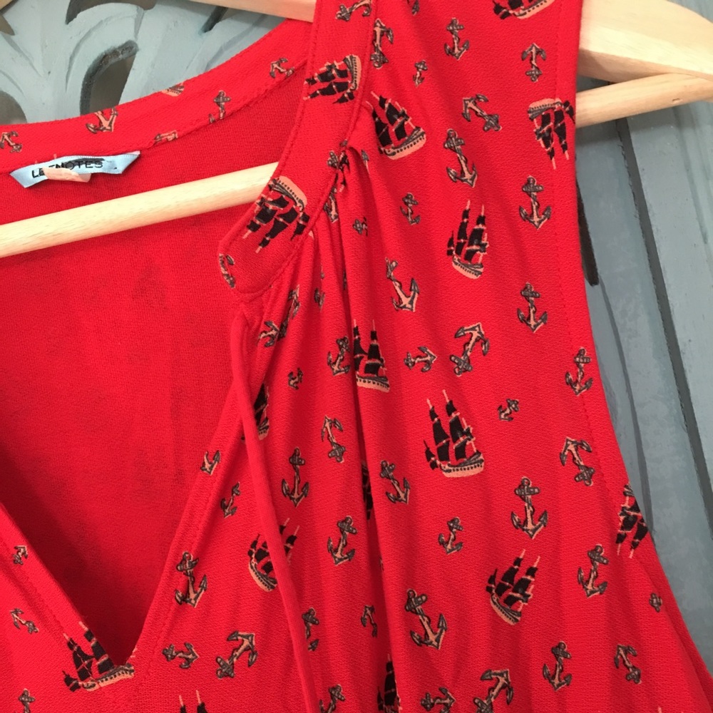 Red sleeves dress