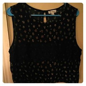 Olsenboye Tank Top W/ Lace Mid-Section Sz XL