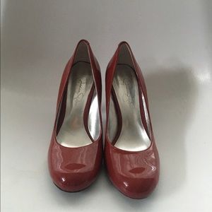 Jessica Simpson Glossy Red Pumps Heels