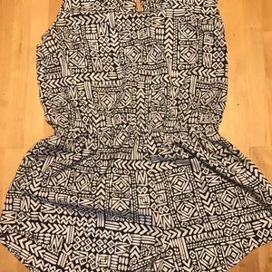 Sleeveless print romper