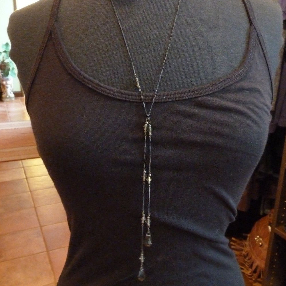 Black beaded necklace