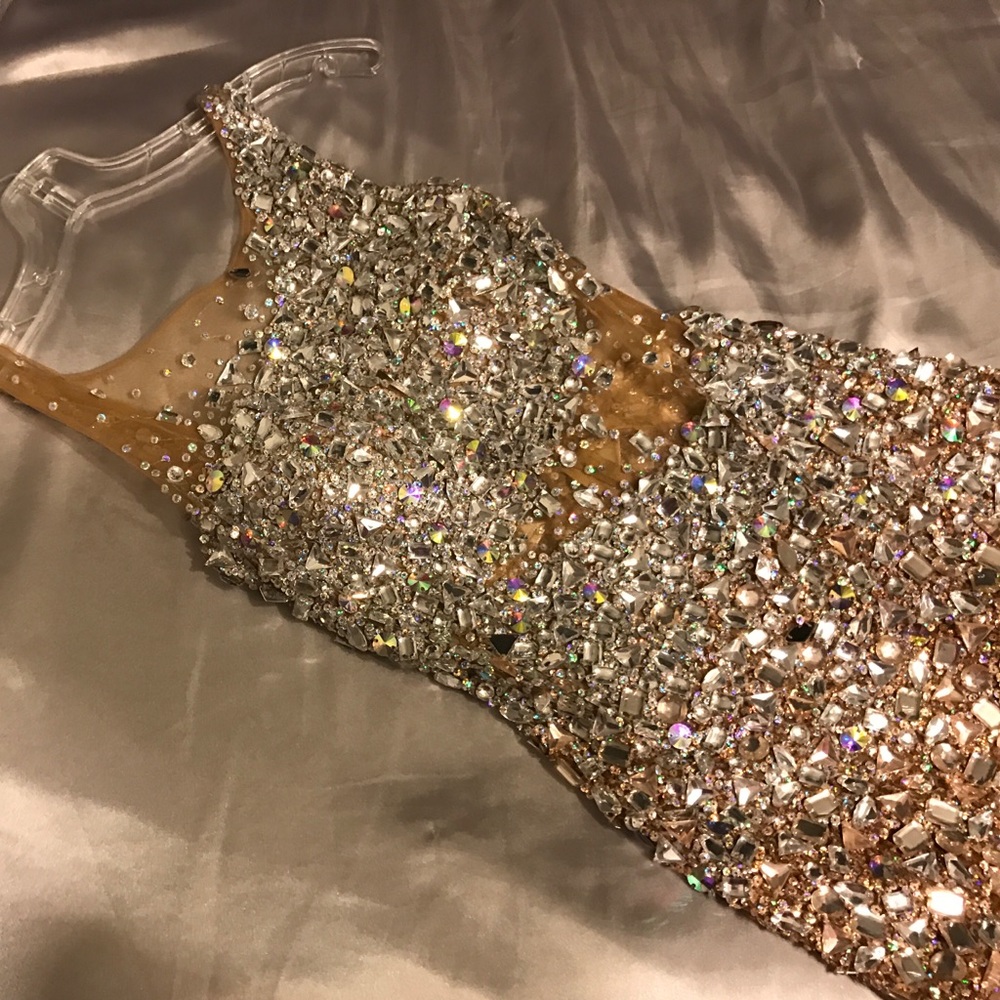 Jewel encrusted prom dress