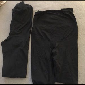 2 pair maternity leggings