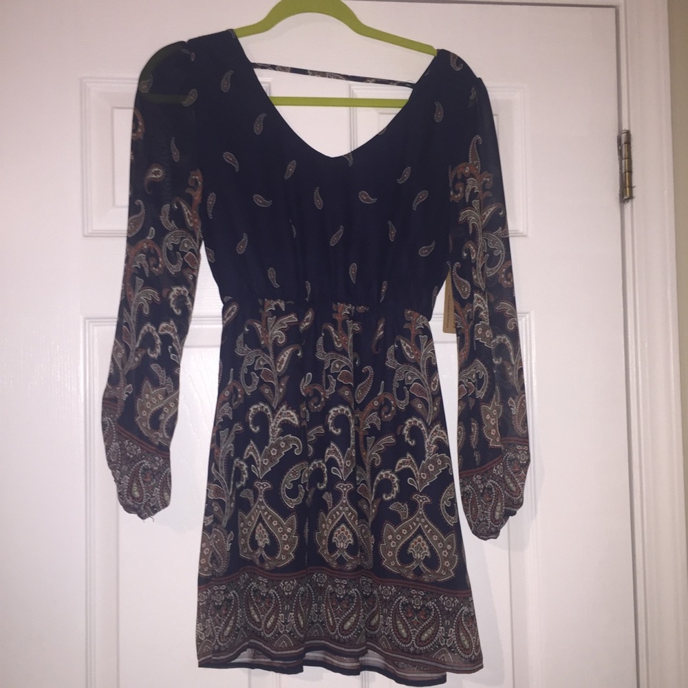 NWT Magnolia South Orange & Blue Dress