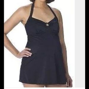 Liz Lange Maternity Swimsuit dress 1pc NEW XS