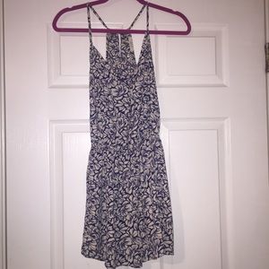 Soprano Blue & White Flower Pattern Romper