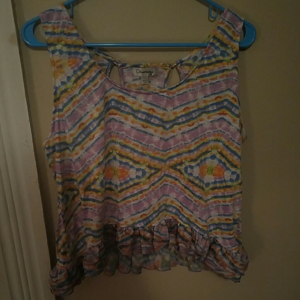 Olsenboye Psychedelic Print Tank Top Sz XL