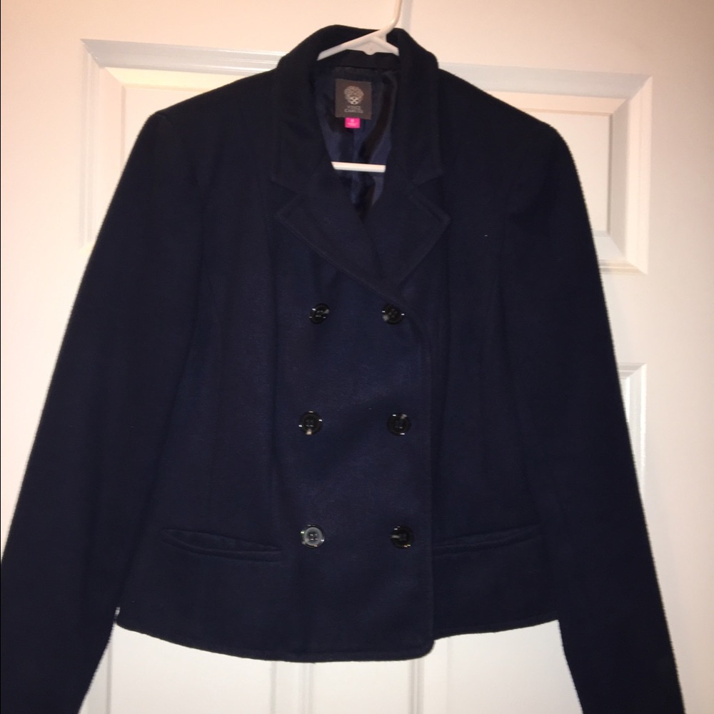 Vince Camuto navy military peacoat