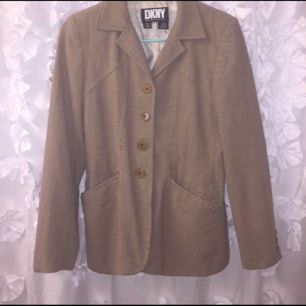 DKNY beige tan blazer 6